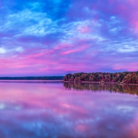 Looking West at Sunrise — Jordan Lake, NC © jj raia