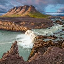Þjófafoss and Mt. Burfell — Iceland © jj raia