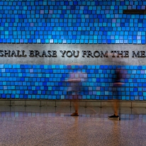 Blue Memorial Wall — 9/11 Memorial Museum © jj raia